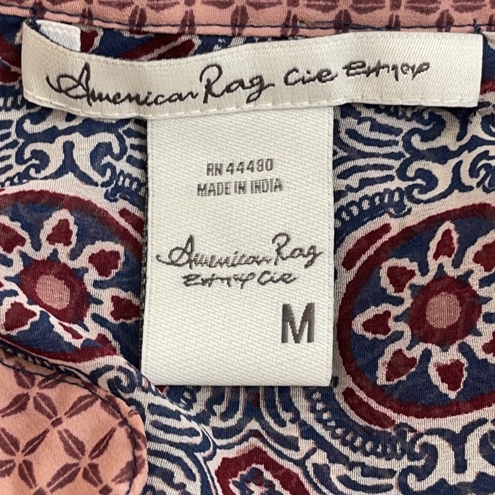 American Rag Long Sleeve High-Low Blouse Sz Medium - Picture 5 of 6